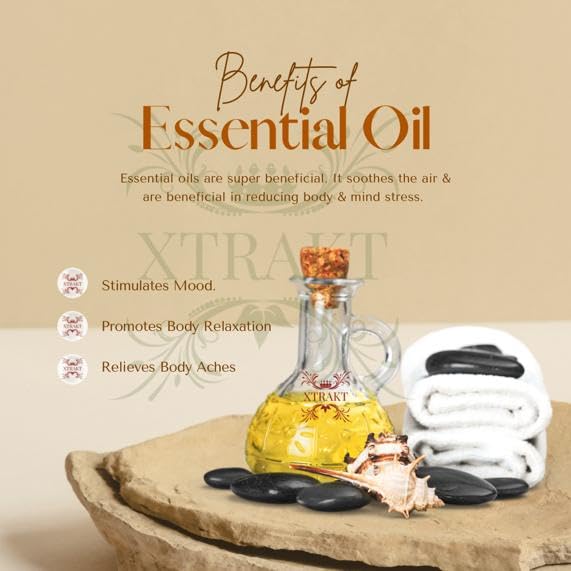 XTRAKT Pure Rose Essential Oil - Therapeutic Grade Aromatherapy Oil for Elegance and Emotional Balance